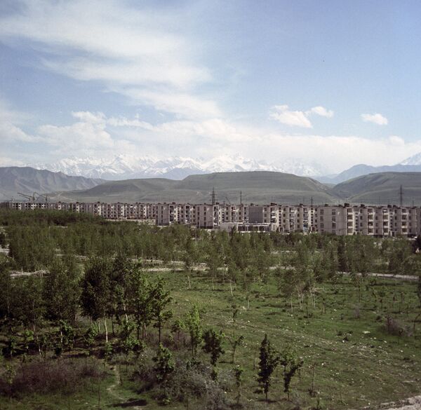 Вид на новый жилой массив города Фрунзе. фото 1971 г. - Sputnik Кыргызстан
