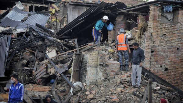 Последствия землетрясения в Непале. Архивное фото - Sputnik Кыргызстан
