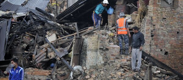 Последствия землетрясений в Непале. Архивное фото - Sputnik Кыргызстан
