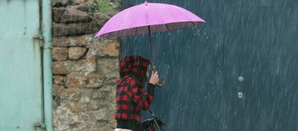 Кол чатыр көтөргөн кыз. Архив Кол чатыр көтөргөн кыз. Архив - Sputnik Кыргызстан