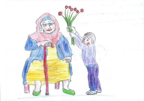 Нет ничего проще, чем подарить цветы, и нет ничего важнее, чем улыбка мамы. - Sputnik Кыргызстан