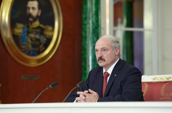 Президент Белоруссии Александр Лукашенко на пресс-конференции. Архивное фото - Sputnik Кыргызстан