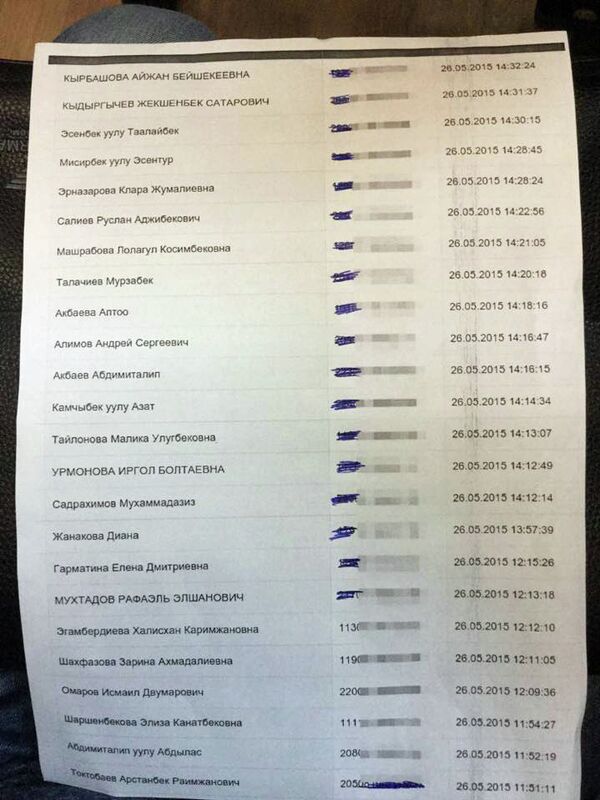 Юрист Нурбек Токтакунов представил список биометрических данных граждан, которые, по его словам, обнародованы в Интернете. - Sputnik Кыргызстан