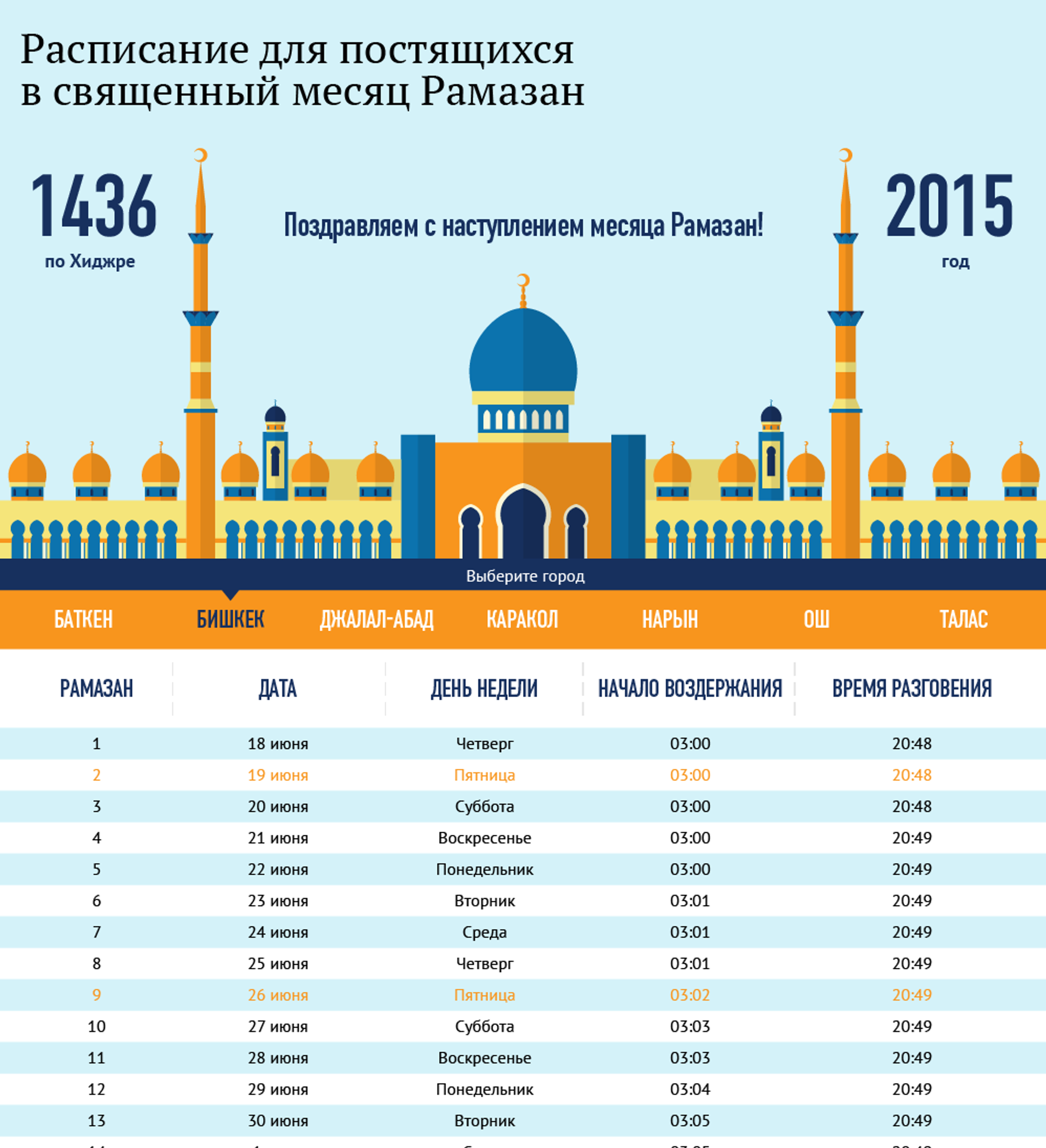Расписание орозо в москве 2024