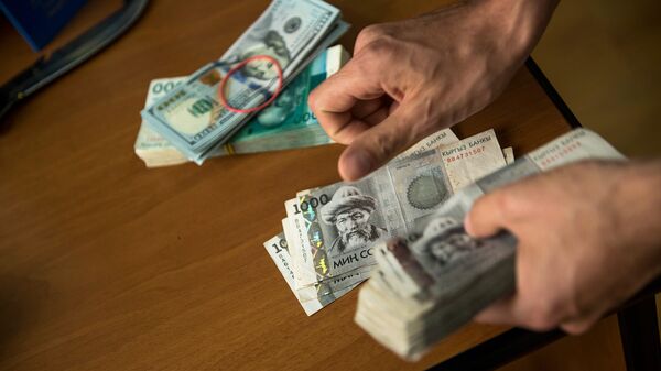 Национальная валюта в руках. Архивное фото - Sputnik Кыргызстан