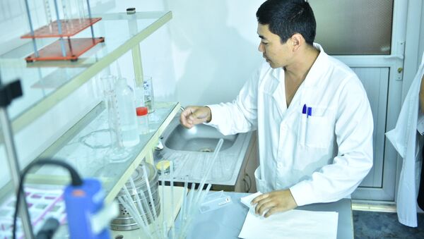 Сотрудник лаборатории во время работы. Архивное фото - Sputnik Кыргызстан