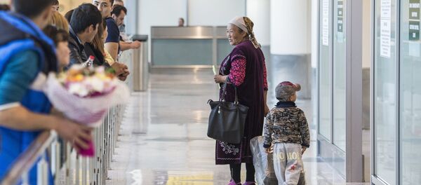 Пассажиры в новом секторе Е в аэропорту Домодедово. Архивное фото - Sputnik Кыргызстан