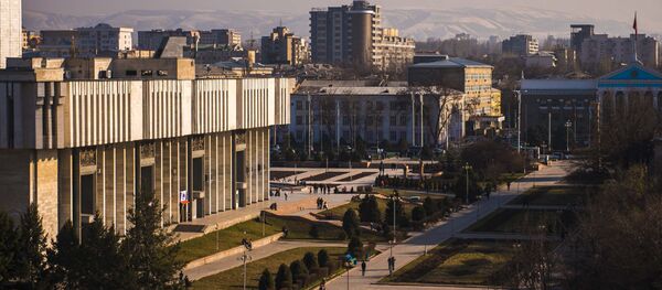 Вид на город Бишкек со стороны филармонии. Архивное фото - Sputnik Кыргызстан