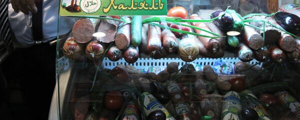 Стенд с колбасной продукцией. Архивное фото - Sputnik Кыргызстан