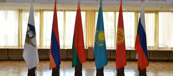 Флаги ЕАЭС. Архивное фото - Sputnik Кыргызстан