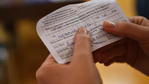 Справка о прохождении биометрической регистрации. Архивное фото - Sputnik Кыргызстан