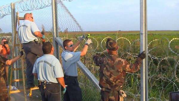Колючая проволока и забор: Венгрия перекрыла лазейку в Европу для беженцев - Sputnik Кыргызстан