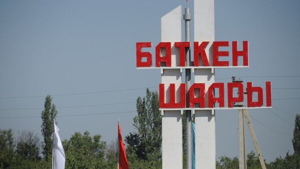 Щит у дороги в городе Баткен. Архивное фото - Sputnik Кыргызстан
