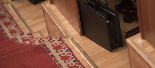 Портфель депутата на заседании в Жогорку Кенеше. Архивное фото - Sputnik Кыргызстан