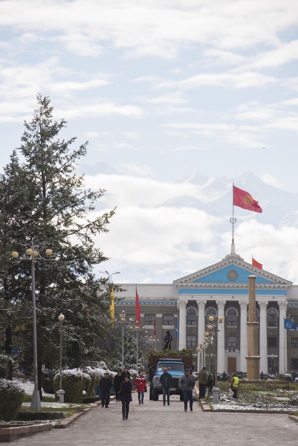 Столичные службы в спешном порядке обрезают кусты роз и укрывают их на зимовку - Sputnik Кыргызстан
