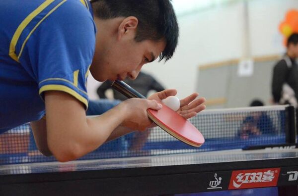 Спортсмен на турнире по настольному теннису в Бишкеке. - Sputnik Кыргызстан