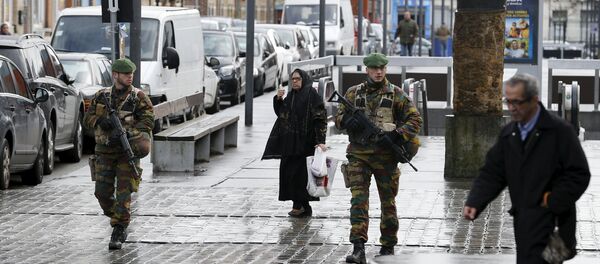 Брюсселдеги аскер кызматкерлери. Архив - Sputnik Кыргызстан