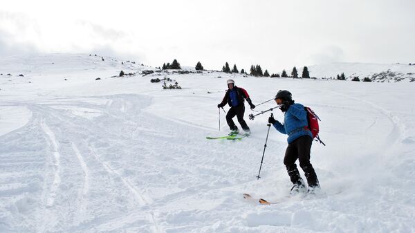 Лыжи, снег и Дочь Киргизии — открытие зимнего сезона в долине Жыргалан Лыжи, снег и Дочь Киргизии — открытие зимнего сезона в долине Жыргалан - Sputnik Кыргызстан