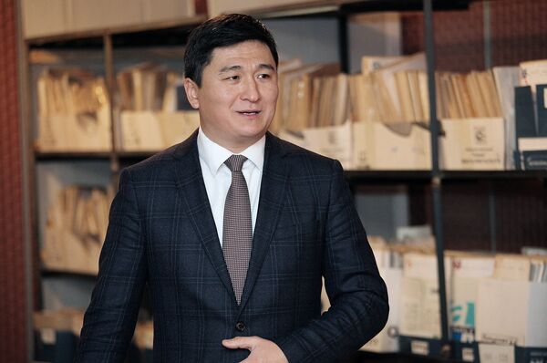 Во время интервью председатель правления Фонда развития предпринимательства Чингиз Макешов - Sputnik Кыргызстан
