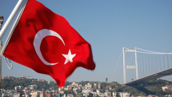 Флаг Турции на берегу Мраморного моря - Sputnik Кыргызстан