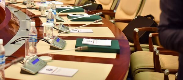 Рабочие места для участников конференции в Бишкеке. Архивное фото - Sputnik Кыргызстан