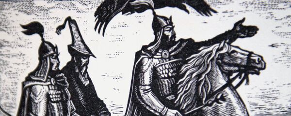 Китептен тартылган Манас баатырдын иллюстрациясы. Архив - Sputnik Кыргызстан