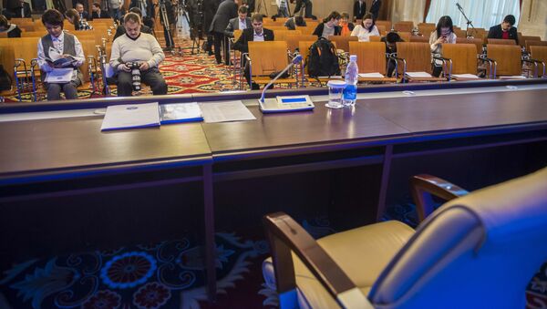 Журналисттер пресс-конфереция учурунда. Архив - Sputnik Кыргызстан