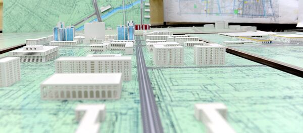 Бишкек шаарынын генералдык планынын макети. Архив - Sputnik Кыргызстан