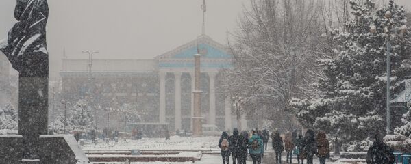 Бишкектеги Жаштар аллеясында бараткан адамдар. Архив - Sputnik Кыргызстан