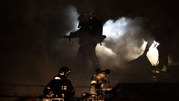 Пожар на швейном предприятии на востоке Москвы. Архивное фото - Sputnik Кыргызстан