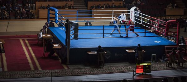 Боксеры на ринге. Архивное фото Боксеры на ринге. Архивное фото - Sputnik Кыргызстан