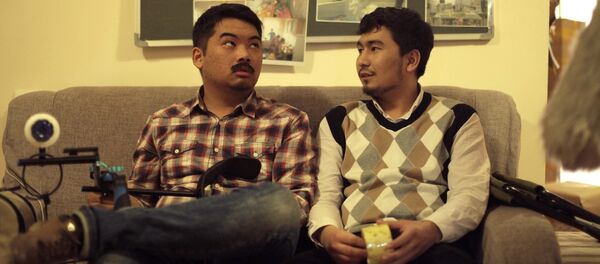 Актеры на съемках мотивационно-комедийного фильма Движение кылыш керек (надо двигаться). Архивное фото - Sputnik Кыргызстан