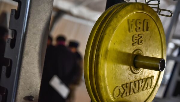 Железный блин в тренажерном зале. Архивное фото - Sputnik Кыргызстан