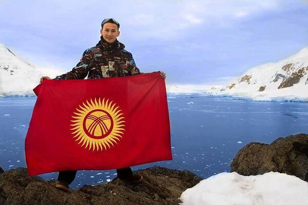 Студент Американского университета Центральной Азии Талгат Субаналиев в Антарктиде. - Sputnik Кыргызстан