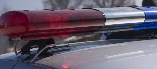 Проблесковый маяк на автомашине дорожно-патрульной службы Кыргызстана. Архивное фото - Sputnik Кыргызстан