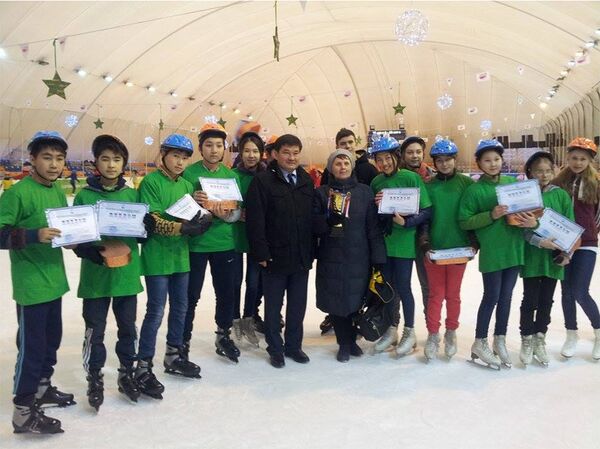 Дети на спортивном мероприятии Ледяной спринт - Sputnik Кыргызстан