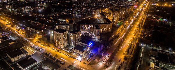 Ночной Бишкек. Кадры с высоты птичьего полета - Sputnik Кыргызстан