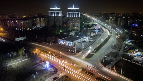 Ночной Бишкек. Кадры с высоты птичьего полета - Sputnik Кыргызстан