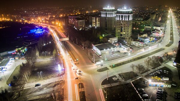 Ночной Бишкек. Кадры с высоты птичьего полета - Sputnik Кыргызстан