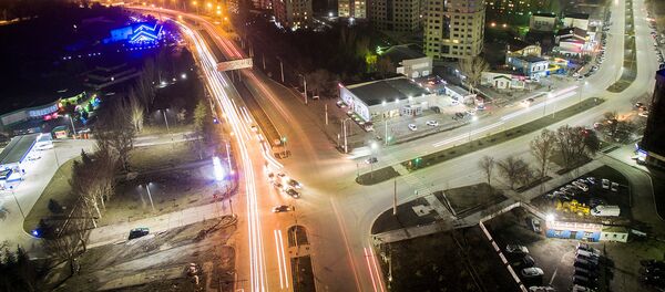 Ночной Бишкек. Кадры с высоты птичьего полета - Sputnik Кыргызстан