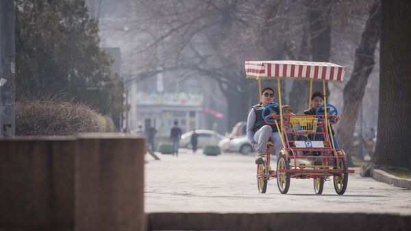 Бишкек паркында эс алып жүргөн балдар. Архив - Sputnik Кыргызстан