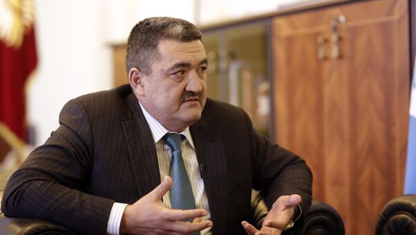 Новый мэр Бишкека Албеком Ибраимов во время интервью. - Sputnik Кыргызстан