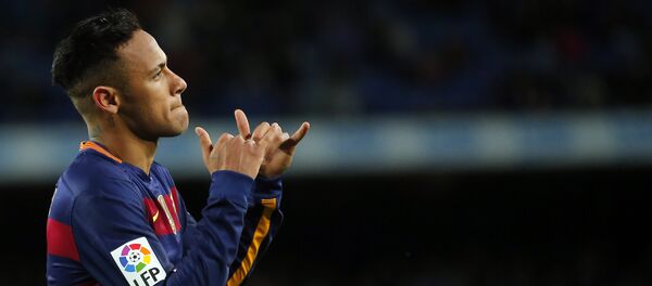 Бразильский футболист, нападающий клуба Барселона Неймар. Архивное фото - Sputnik Кыргызстан