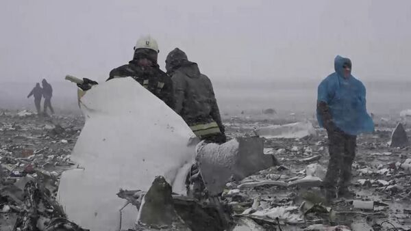 Спасатели собирали засыпанные снегом обломки Boeing 737-800  в Ростове-на-Дону - Sputnik Кыргызстан