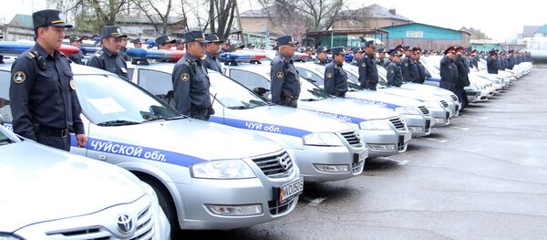 Сотрудники УМП на построении. Архивное фото - Sputnik Кыргызстан