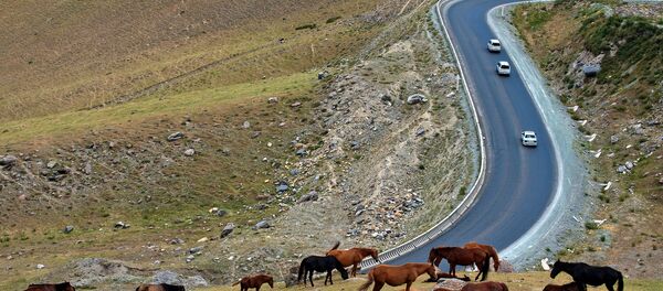 Перевал Тоо-Ашуу на автодороше Бишкек - Ош - Sputnik Кыргызстан