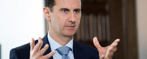 Президент Сирии Башар Асад во время интервью генеральному директору МИА Россия сегодня Дмитрию Киселеву. - Sputnik Кыргызстан