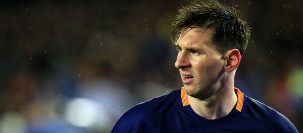 Аргентинский нападающий Барселоны Лионель Месси во время матча. Архинвое фото - Sputnik Кыргызстан