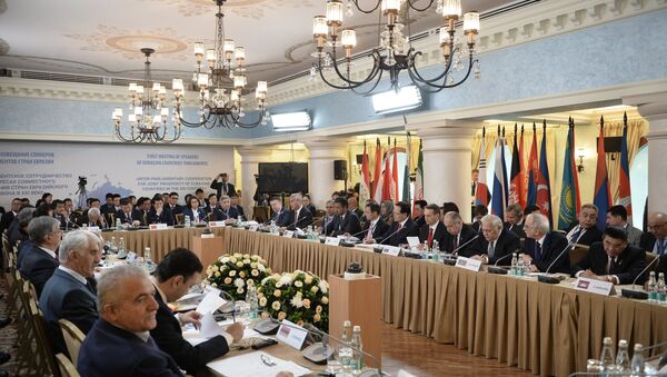 На первом совещании спикеров парламентов стран Евразии. Архивное фото - Sputnik Кыргызстан