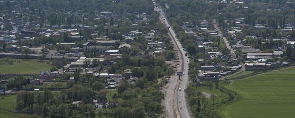 Вид на улице Бишкека с высоты. Архивное фото - Sputnik Кыргызстан